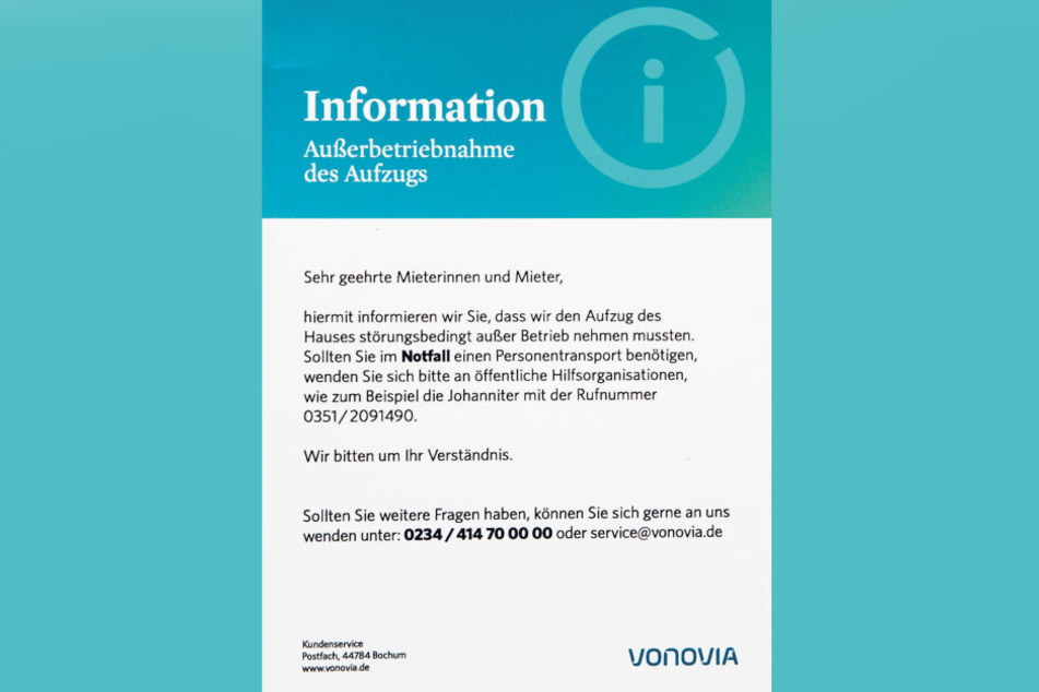 Für den „Notfall“ verwies Vermieter Vonovia auf öffentliche
Hilfsorganisationen wie die Johanniter.