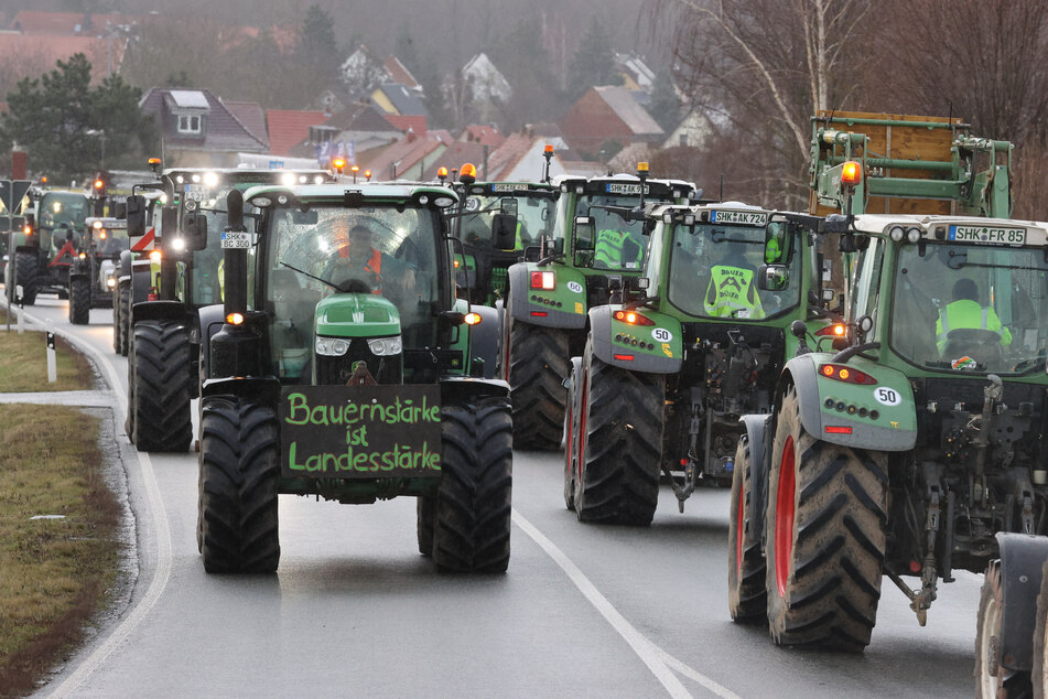 In der vergangenen Woche kam es in ganz Sachsen-Anhalt zu Bauernprotesten.