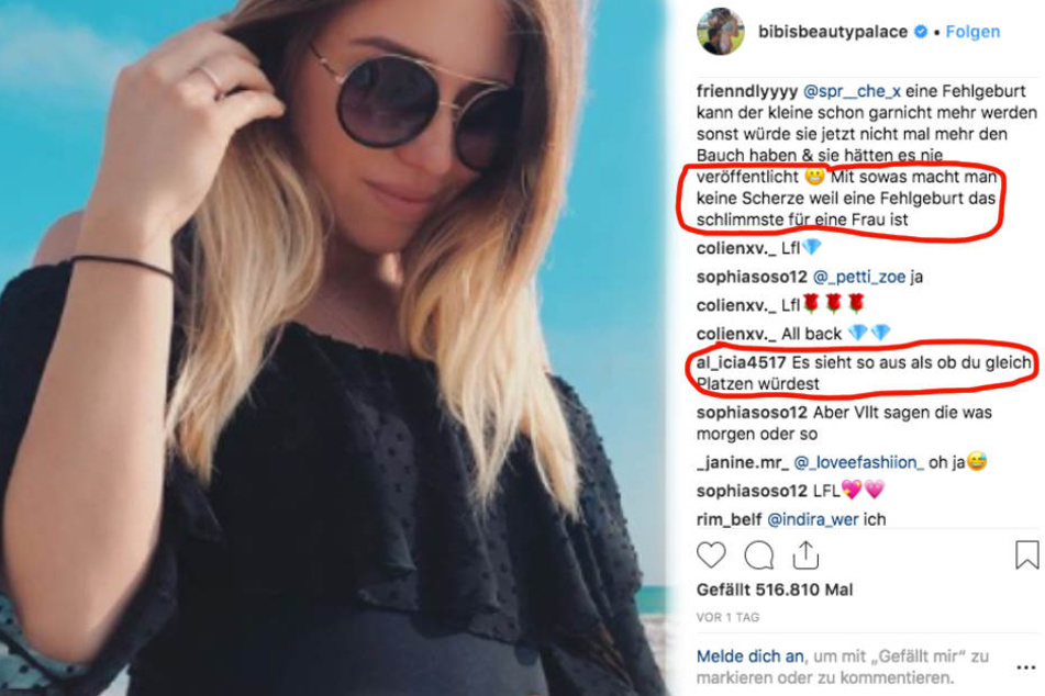 Sie hatte ein Bild ihres prallen Bauches präsentiert und dafür Hasskommentare bekommen.