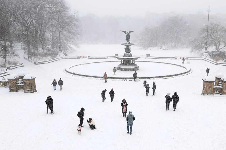 New York's Central Park received a record-breaking amount of snow at 11.4 inches.