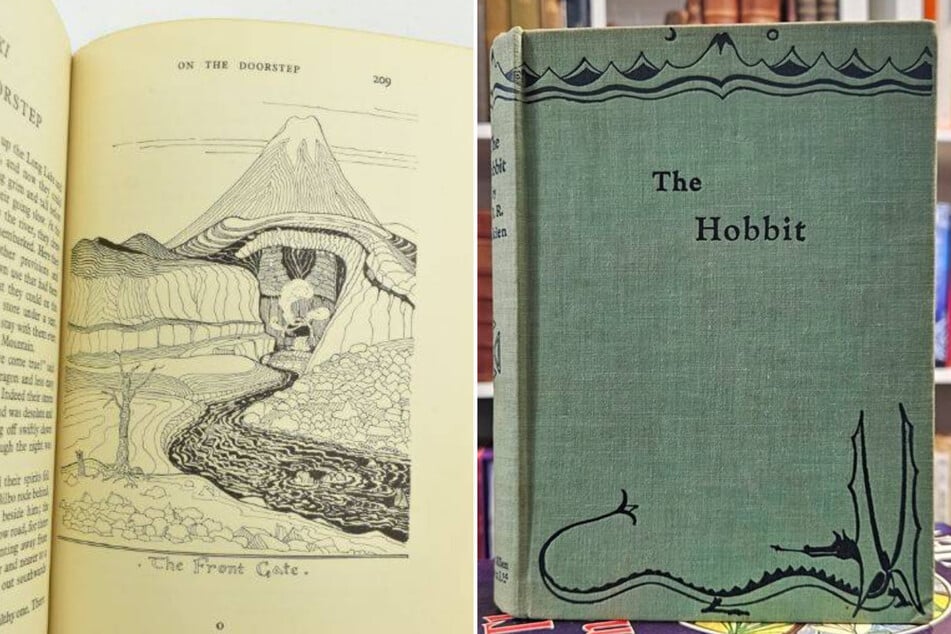 A rare first edition of The Hobbit by JRR Tolkien has sold for $57,000.