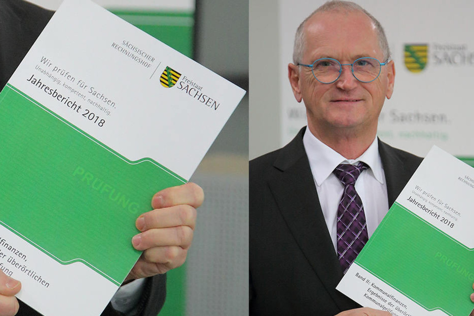 Rechnungshofpräsident Karl-Heinz Binus (64) mit dem Jahresbericht.