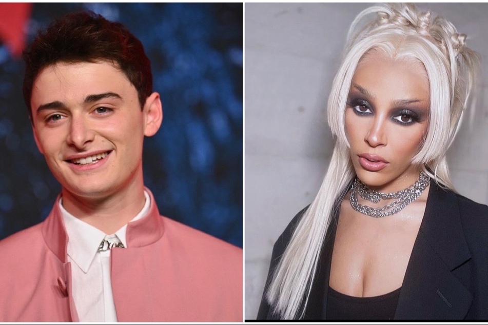 Noah Schnapp (l) has updated fans on where he and Doja Cat stand after their public drama.