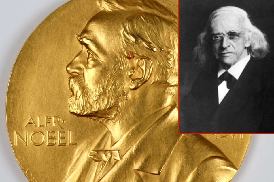 Die echte Medaille liegt seit 14 Jahren in Marbach. Darum kann das angebotene Stück nicht das Original sein, das Theodor Mommsen (kleines Bild) erhielt.