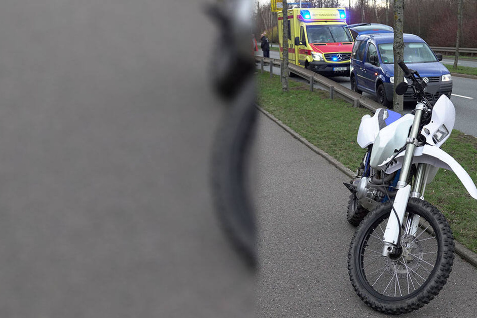 Das Motorrad überstand den Unfall vergleichsweise unbeschadet.