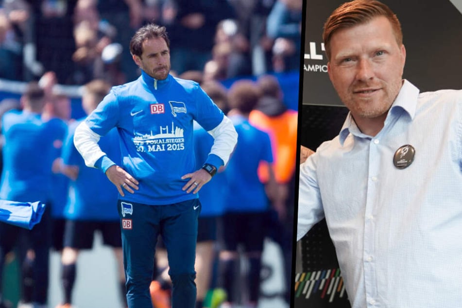 Michael Hartmann (l.) und Andreas "Zecke" Neuendorf (r.) werden bei den Fans als heiße Kandidaten auf die Dardai-Nachfolge gehandelt.