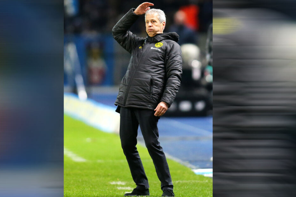 BVB-Coach Lucien Favre konnte nach dem hart erkämpften 2:1-Sieg von Borussia Dortmund bei Hertha BSC kräftig durchpusten.