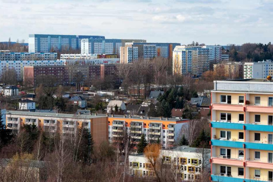 Blick auf Chemnitz Hutholz: Hier gab es die meisten AfD-Wähler.