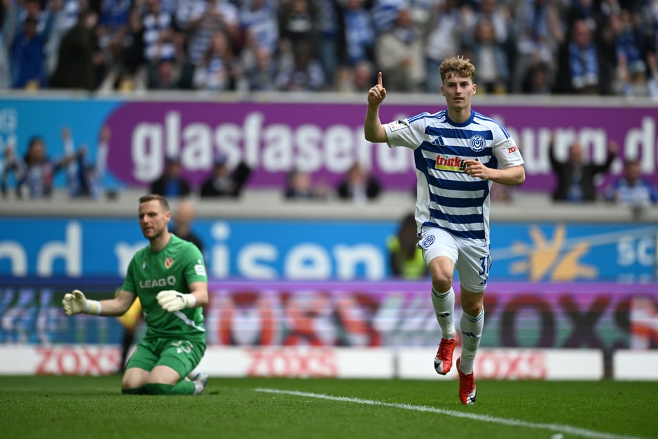 MSV-Kicker Dominik Kother (26) glänzte mit einer Vorlage und dem Tor zum zwischenzeitlichen 2:0.