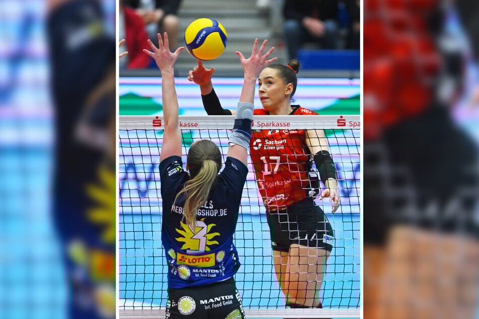 Zu selten kamen Lorena Lorber Fijok (23, r.) &amp; Co. am Suhler Block vorbei.