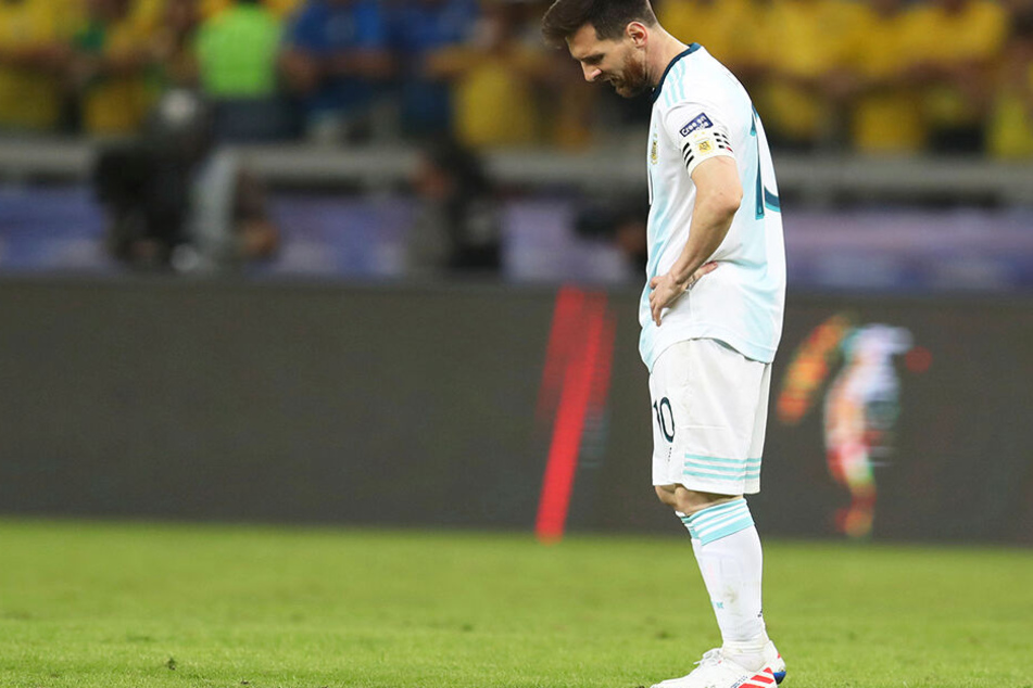 Bild mit Symbolcharakter. Lionel Messi im Trikot der argentinischen Nationalmannschaft