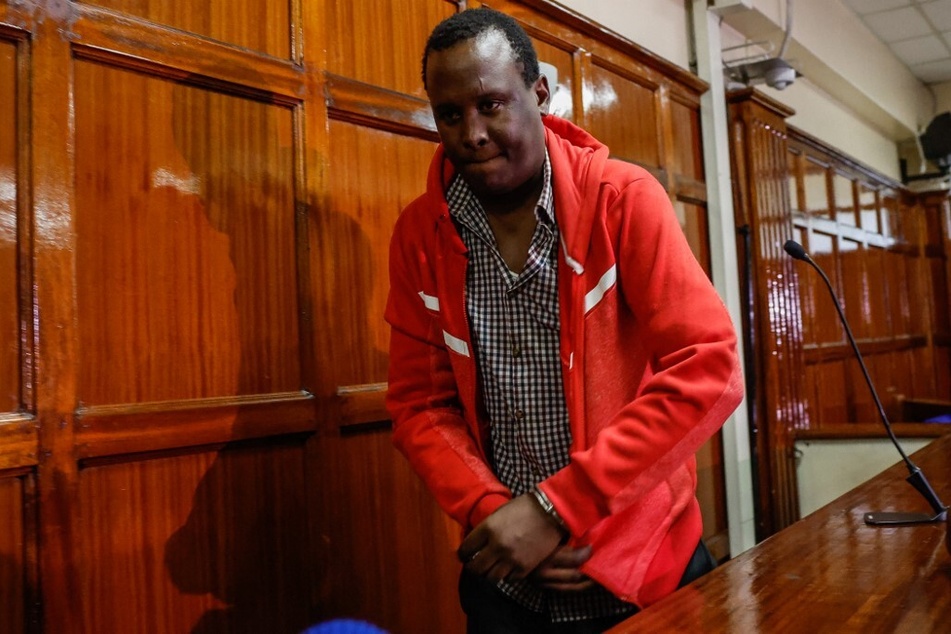 Kevin Kang'ethe arrives in court after he was re-arraigned at the Milimani Law Courts in Nairobi, Kenya, on February 14, 2024.