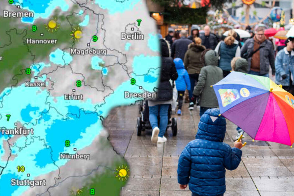 Fotomontage: Der 2. Advent wird in Deutschland ungewohnt mild (Symbolbild).