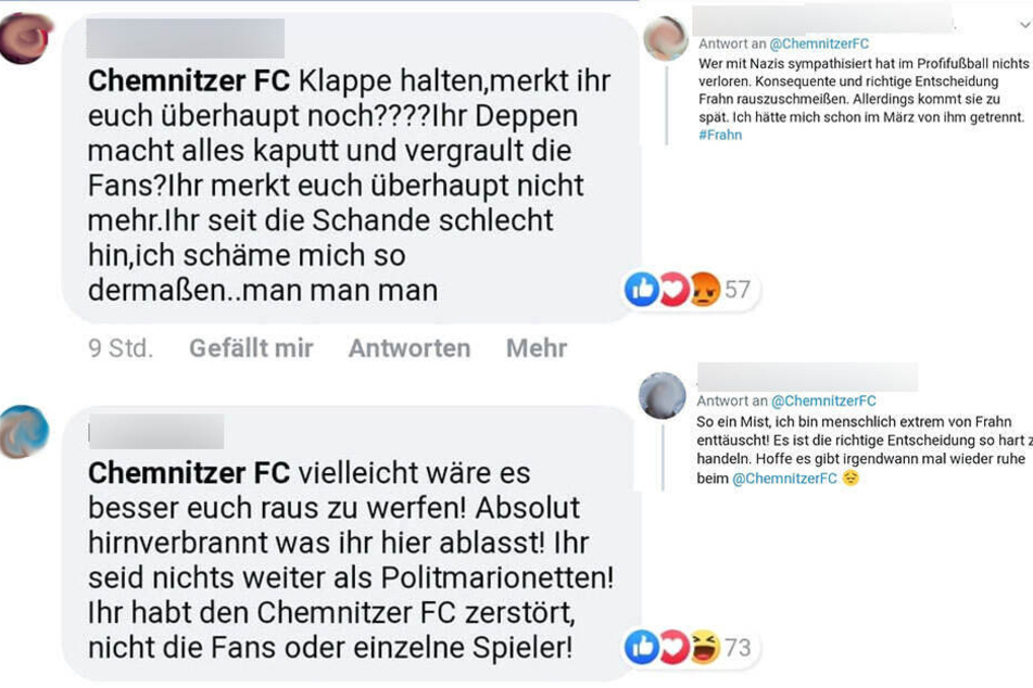 Die Reaktionen der Facebook-User (links) sind größtenteils ganz anders gelagert als die der Twitter-Benutzer (rechts).