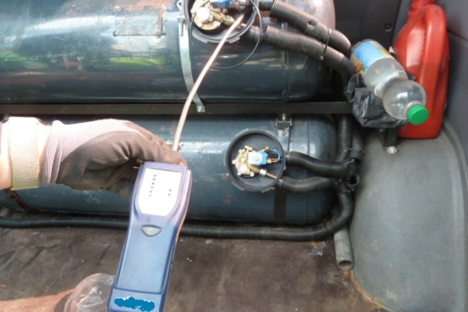 Die Autogasanlage ließ die Beamten erschüttert zurück.