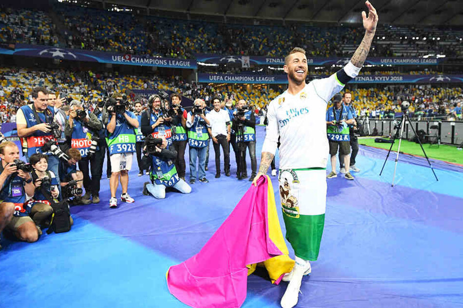 Pure Freude über den Champions-League-Sieg trotz zweier Unsportlichkeiten: Real Madrids Kapitän Sergio Ramos.