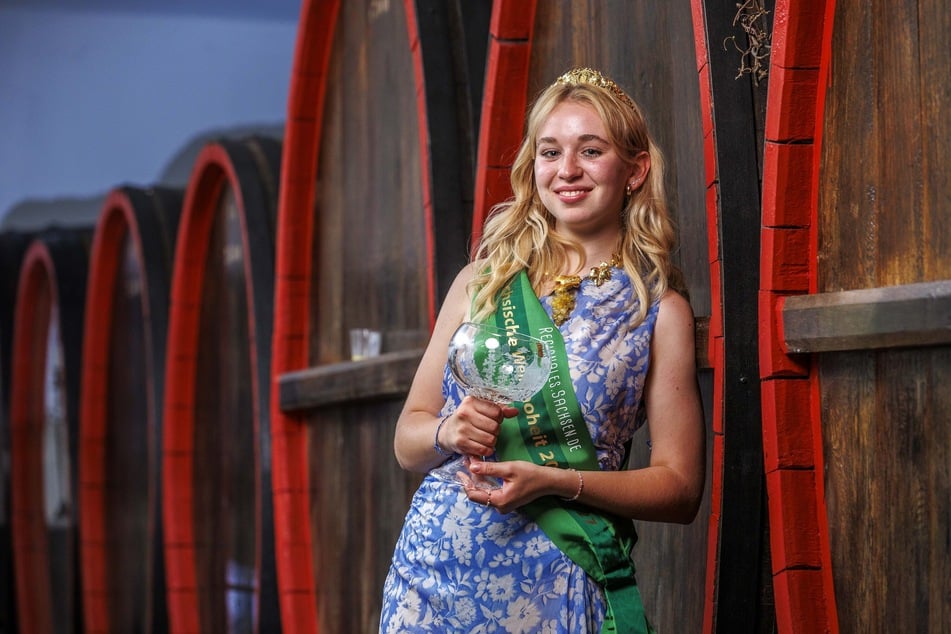 Luise Puhlmann (19) ist die 37. Sächsische Weinkönigin.