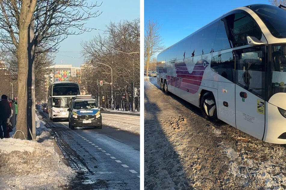 Die Eisbären fuhren als erstes Team am RHS vor.