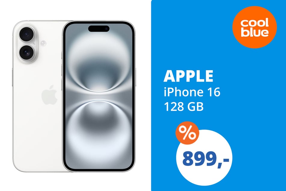 Das Apple iPhone 16 128 GB
für 899 Euro.