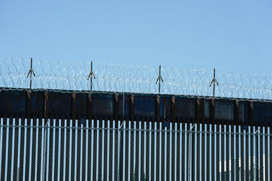 One portion of former President Trump's addition to the US-Mexico border wall in El Paso, Texas.