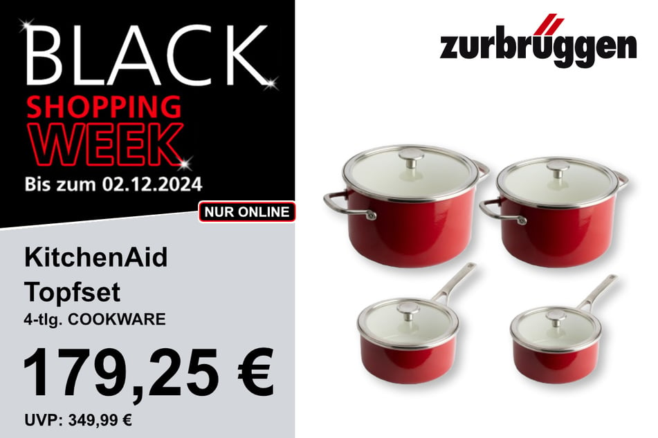 Das KitchenAid Topfset
für 179,25 statt 349,99 Euro