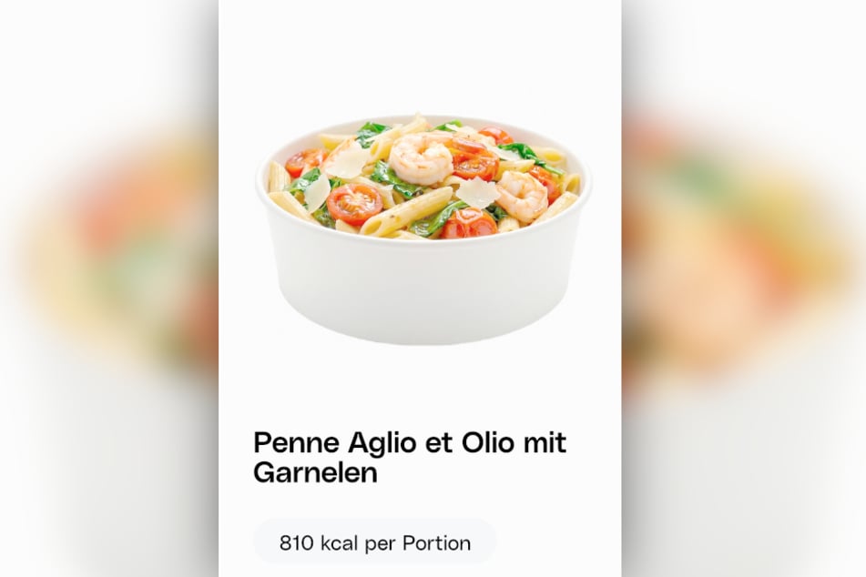 Zu den Gerichten zählt auch Pasta mit Garnelen.