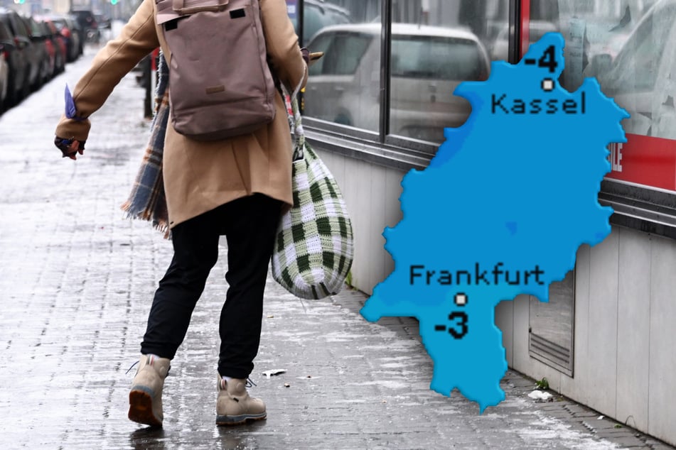 In Hessen kann es am Wochenende und zum Start in die Woche aufgrund des Winter-Wetters glatt werden.