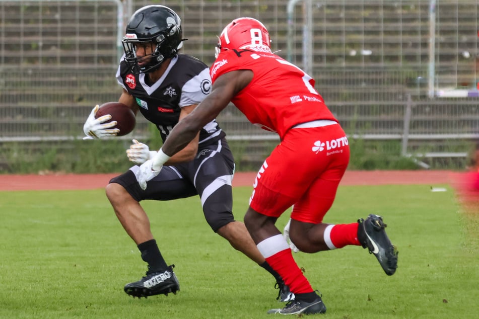 Sechs Spiele absolvierte Davon Ferguson (26, r.) vergangene Saison bei den Potsdam Royals.