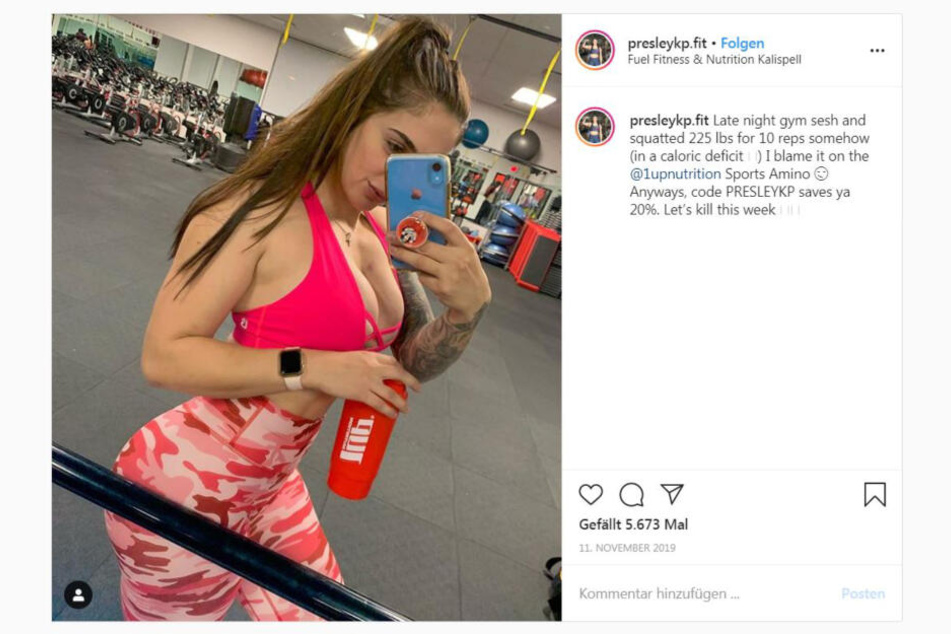 Presley Pritchard zeigt sich gern aus dem Fitnessstudio.