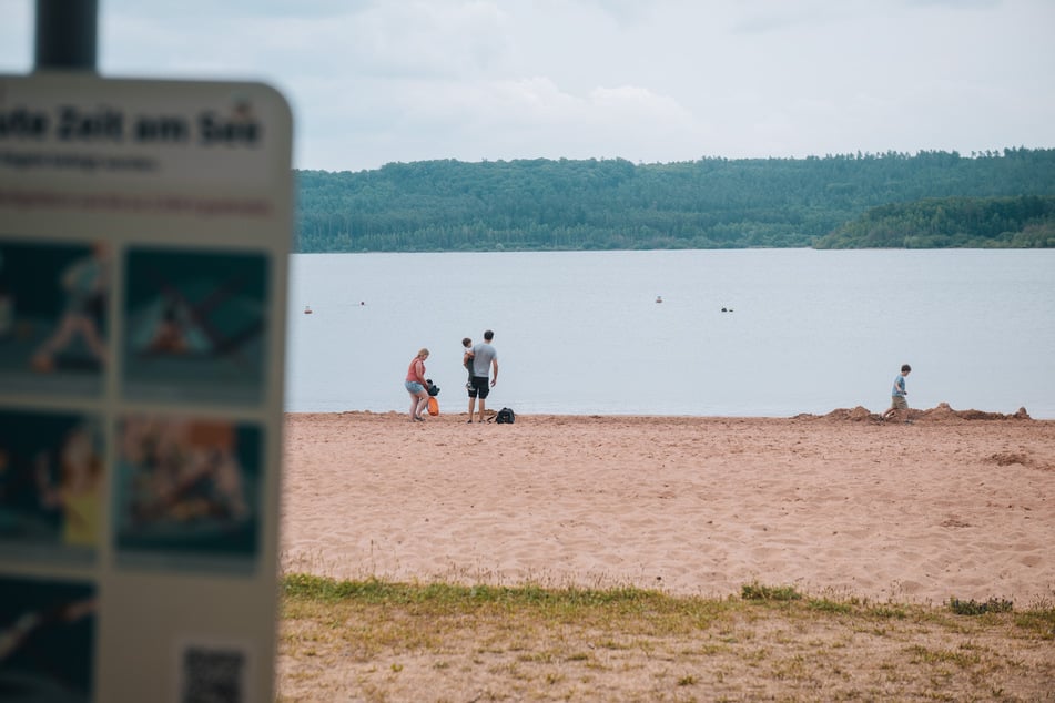 Ein idyllischer Strand und kühles Wasser locken Badegäste an den Brombachsee - doch wer hier schwimmt, läuft Gefahr, gebissen zu werden.