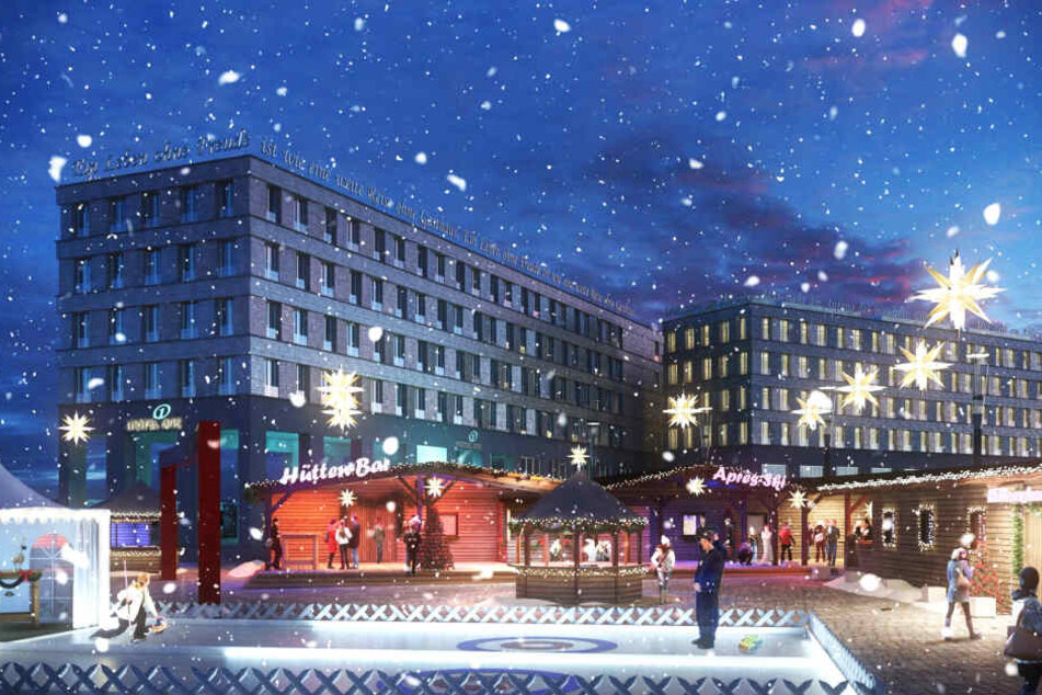 Der Hüttenzauber breitet sich jeden Dezember auf dem ganzen Postplatz aus.