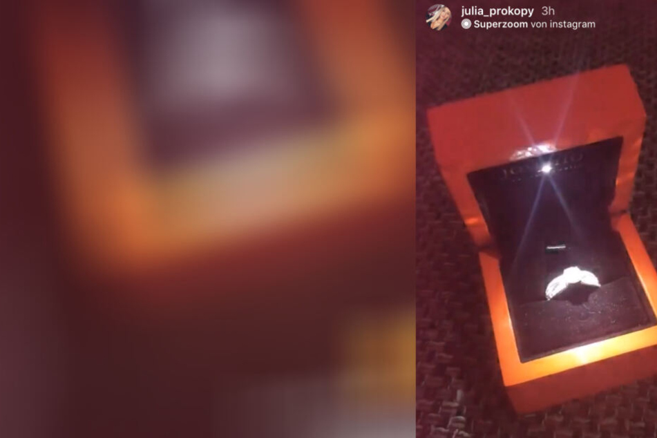 Diesen Ring teilte Julia mit ihren Followern in ihrer Instagram-Story.