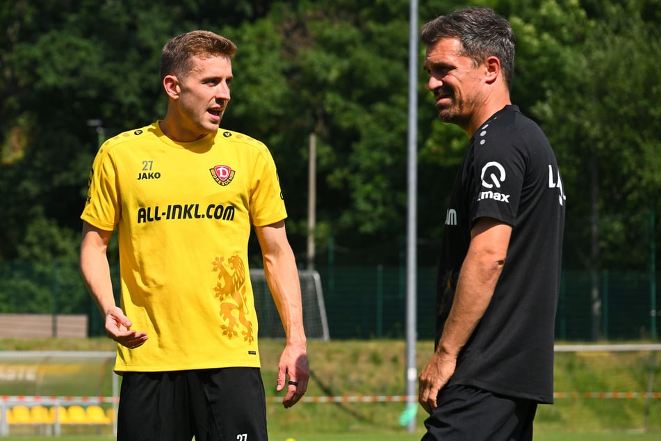 Der Kapitän feiert am Samstag und Cheftrainer Thomas Stamm (43, rechts) gibt am Sonntag frei: Niklas Hauptmann (30).