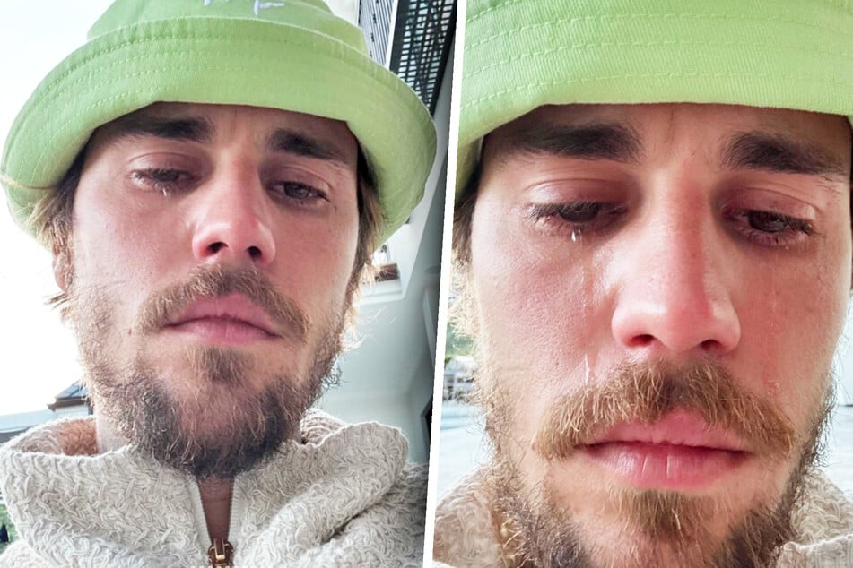Justin Bieber shocked the internet when he posted some crying selfies on Sunday.