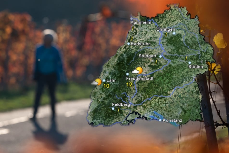 So wird das Wetter am Mittwoch in Baden-Württemberg. (Fotomontage)