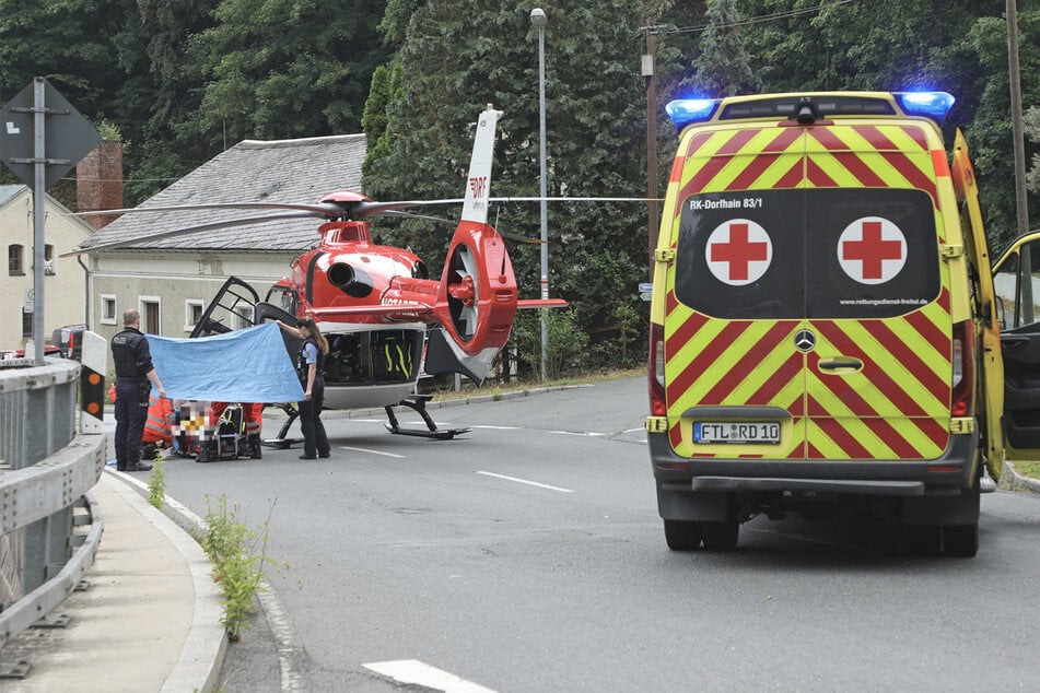 Unfall mit Dreirad: Helikopter bringt Schwerverletzten ins Krankenhaus