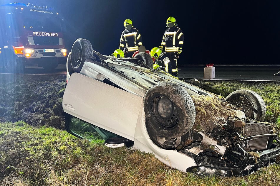 Das Auto hatte sich überschlagen.