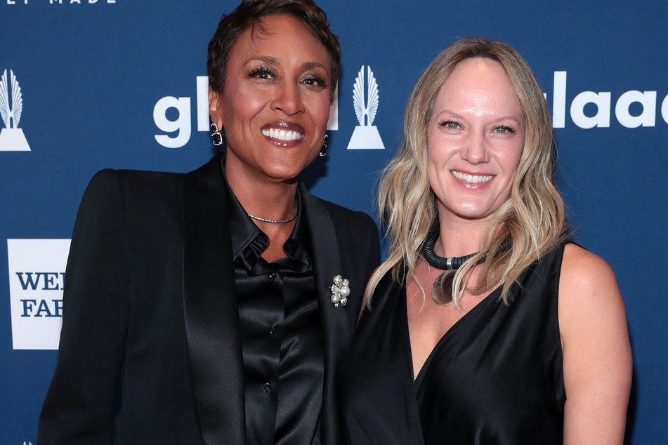 Robin Roberts (l) and Amber Laign are walking down the aisle in 2023 after 18 years together.
