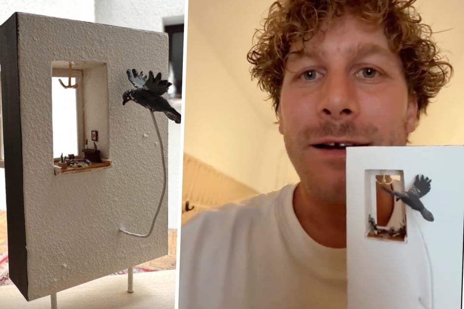In der Miniatur-Version fliegt Oskar immer wieder zu Malte Zierden.
