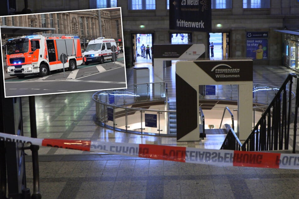 Leipzig: Polizei und Feuerwehr im Einsatz: Leipziger Hauptbahnhof teilweise gesperrt