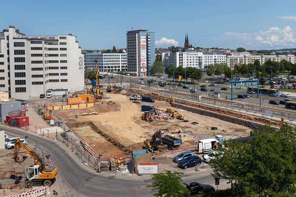 Am Johannisplatz sind unter anderem das neue Verwaltungsgebäude von Eins Energie und ein Hotel geplant.