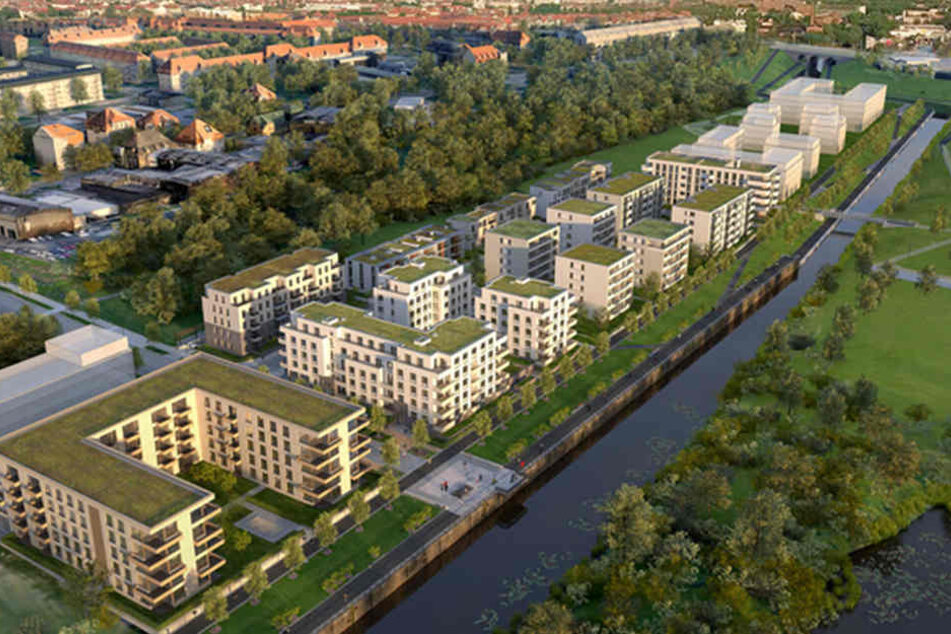 So soll der Lindenauer Hafen 2020 aussehen.
