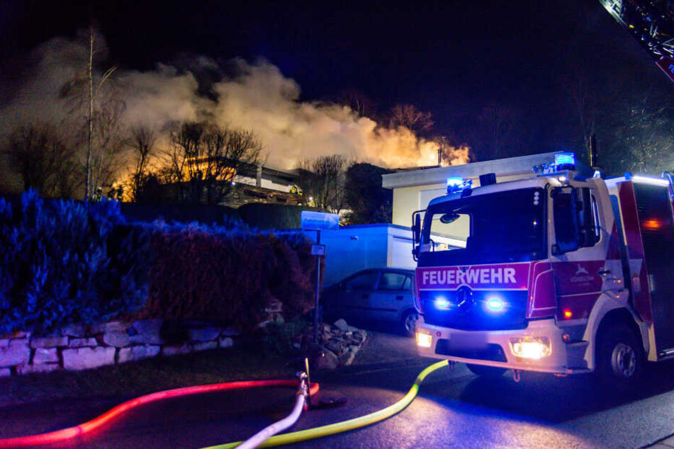 Das Feuer war weithin sichtbar.