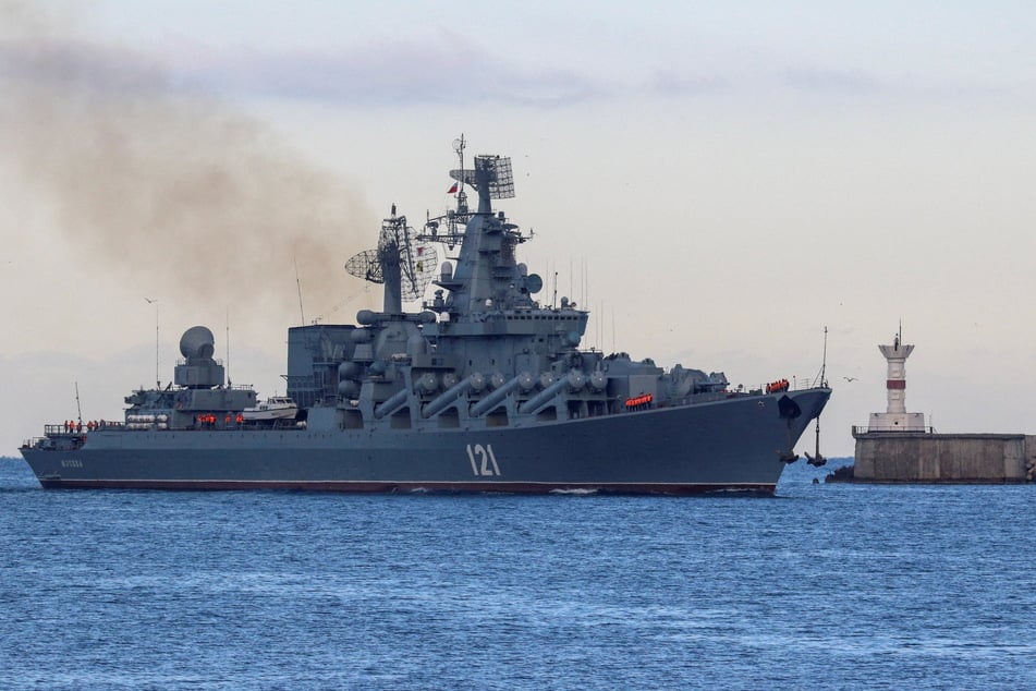The Russian flagship Moskva, seen here sailing into Sevastopol, Crimea, has sunk during a storm.