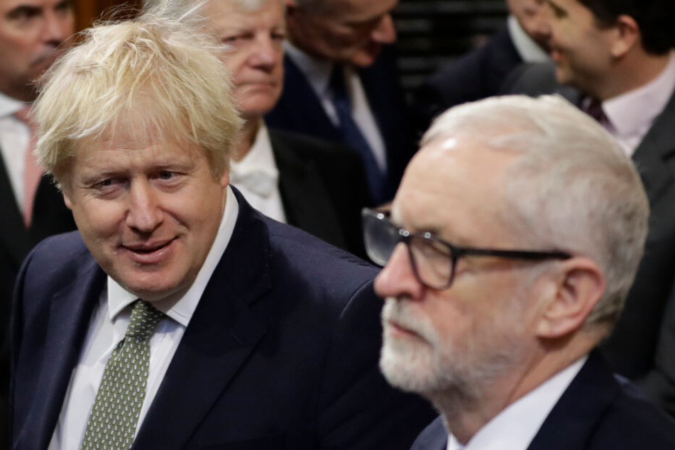 Politische Erzrivalen: Boris Johnson (l.), Premierminister von Großbritannien, und Jeremy Corbyn, Vorsitzender der Labour-Partei.