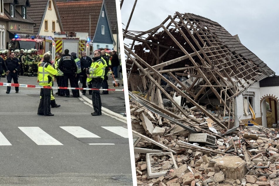 Explosion erschüttert Wohngebiet: Haus stürzt ein, Mann schwerst verletzt geborgen