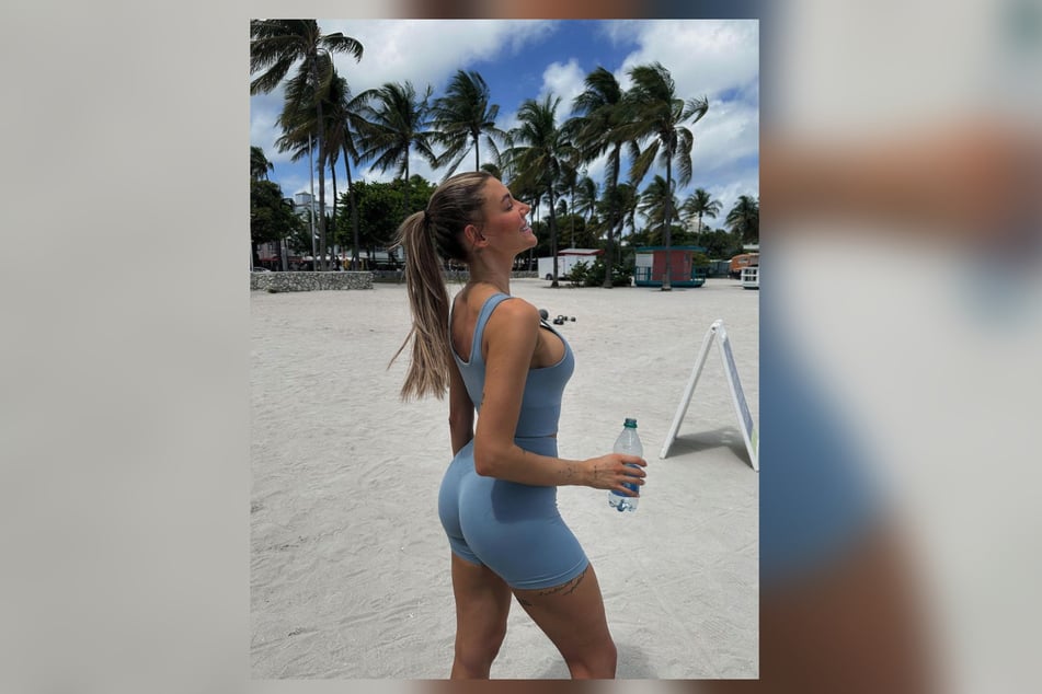 Gerda Lewis (30) genoss die Sporteinheiten unter der Sonne in Florida.