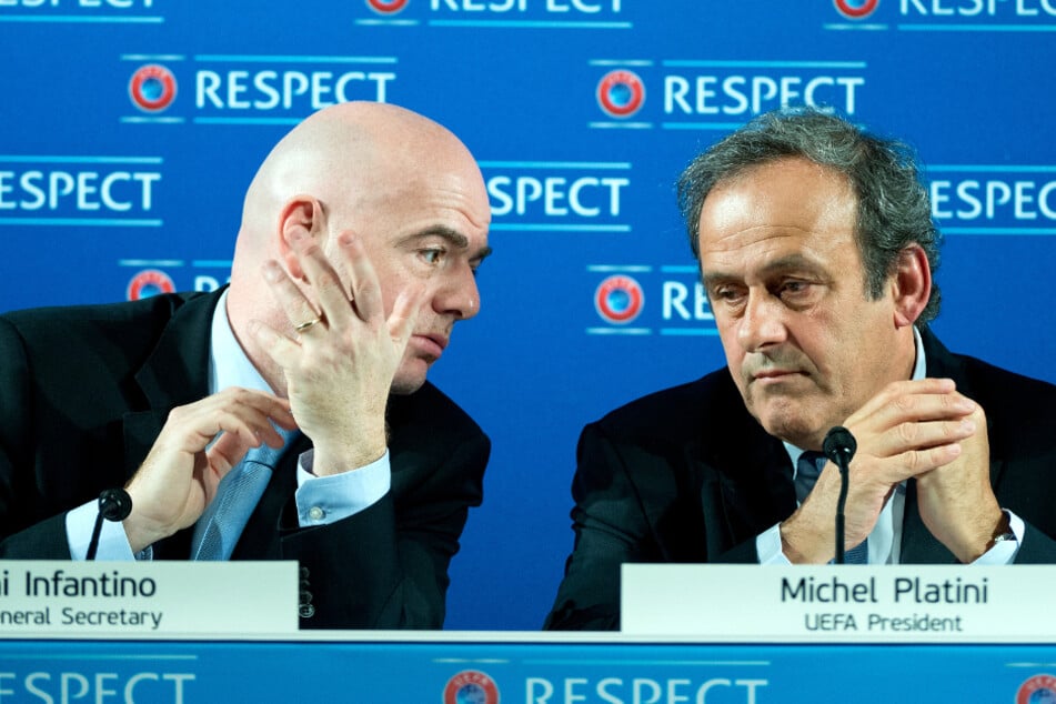 Vor einigen Jahren waren FIFA-Präsident Gianni Infantino (56) und Ex-UEFA-Boss Michel Platini (70) noch dicke miteinander, inzwischen sind sie zerstritten. (Archivbild)