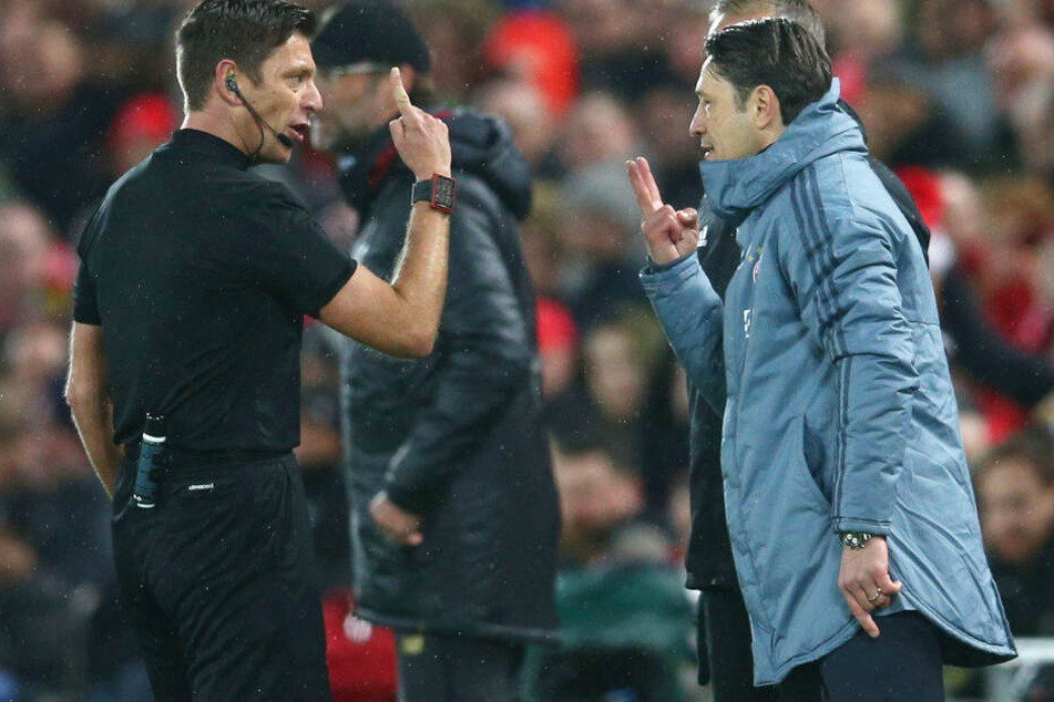 Bayern-Trainer Niko Kovac (r.) war mit dem Schiedsrichter nicht immer zufrieden.