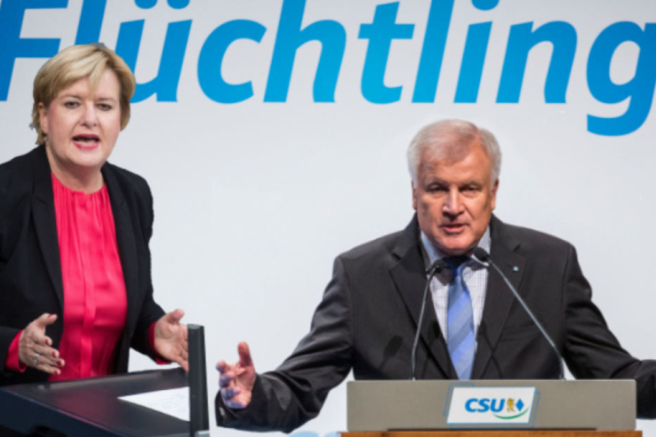 Die stellvertretende Fraktionsvize Eva Högl (49) wehrt sich gegen die Grenz-Pläne von Innenminister Horst Seehofer (68, CSU). (Bildmontage)